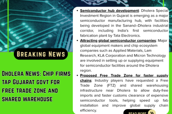 Dholera Semiconductor Hub: Global Chip Giants Seek Free Trade Zone in Gujarat